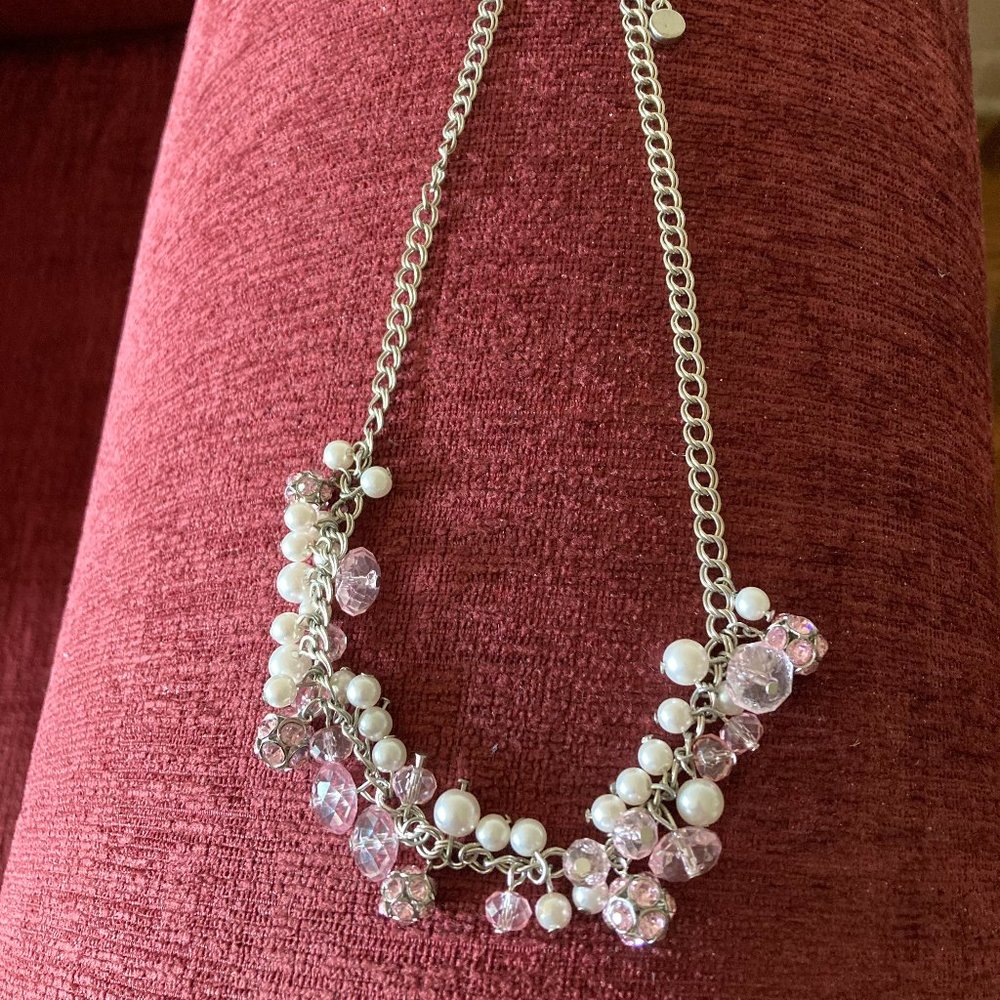 Pink Crystal Necklace - Picture 1 of 4